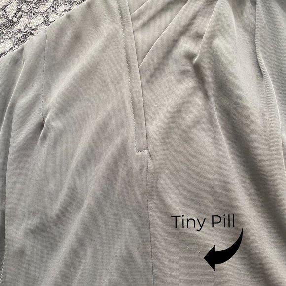 Davids Bridal - Bridesmaid Dress -  Grey One-Shoulder Mesh Dress with Lace Inset - Picture 8 of 11